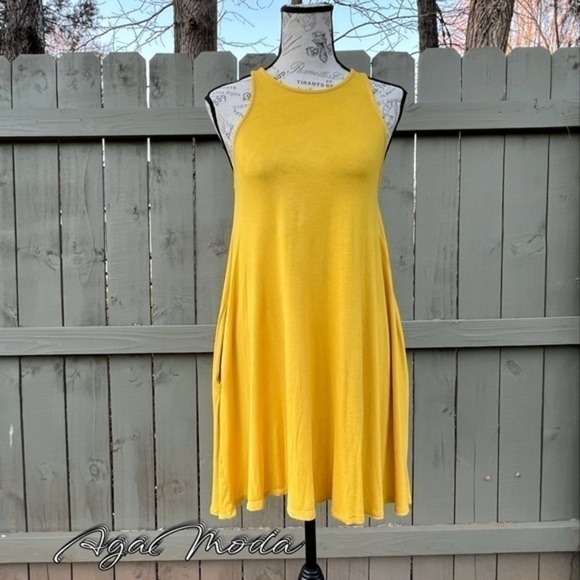 Lulu's Sunny Yellow Mini Dress/ Tunic Top - Picture 1 of 9